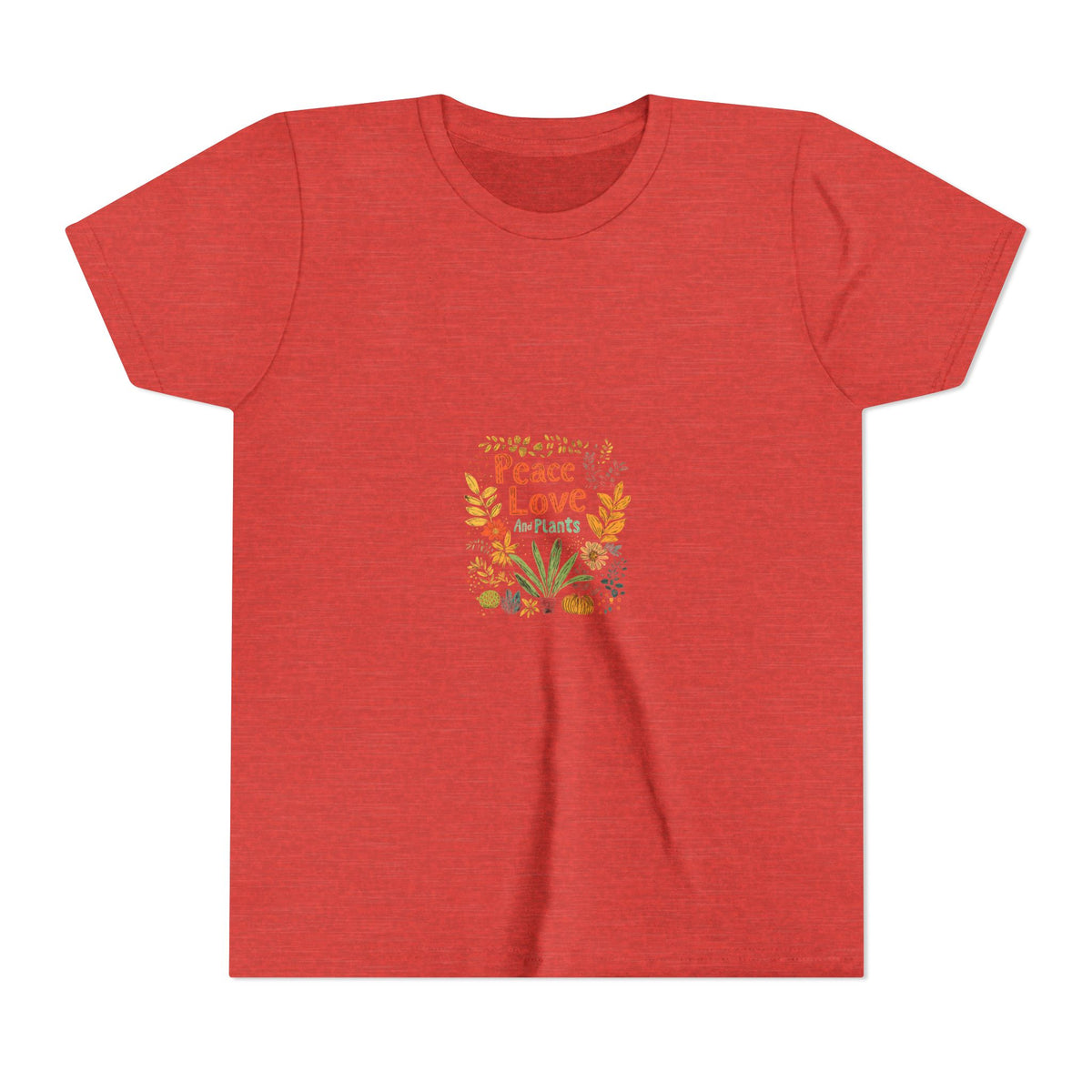 Peace Love And Plants Kids Tee | Youth Plant Lover Shirt