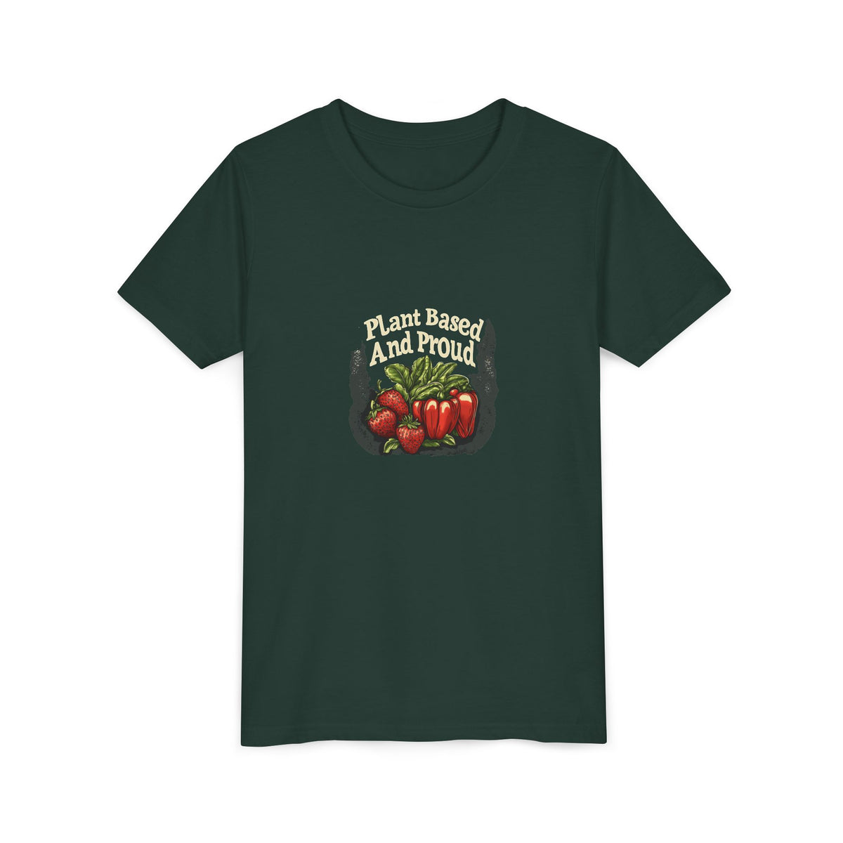 Plant Based and Proud Kids Tee | Youth Plant Lover Shirt