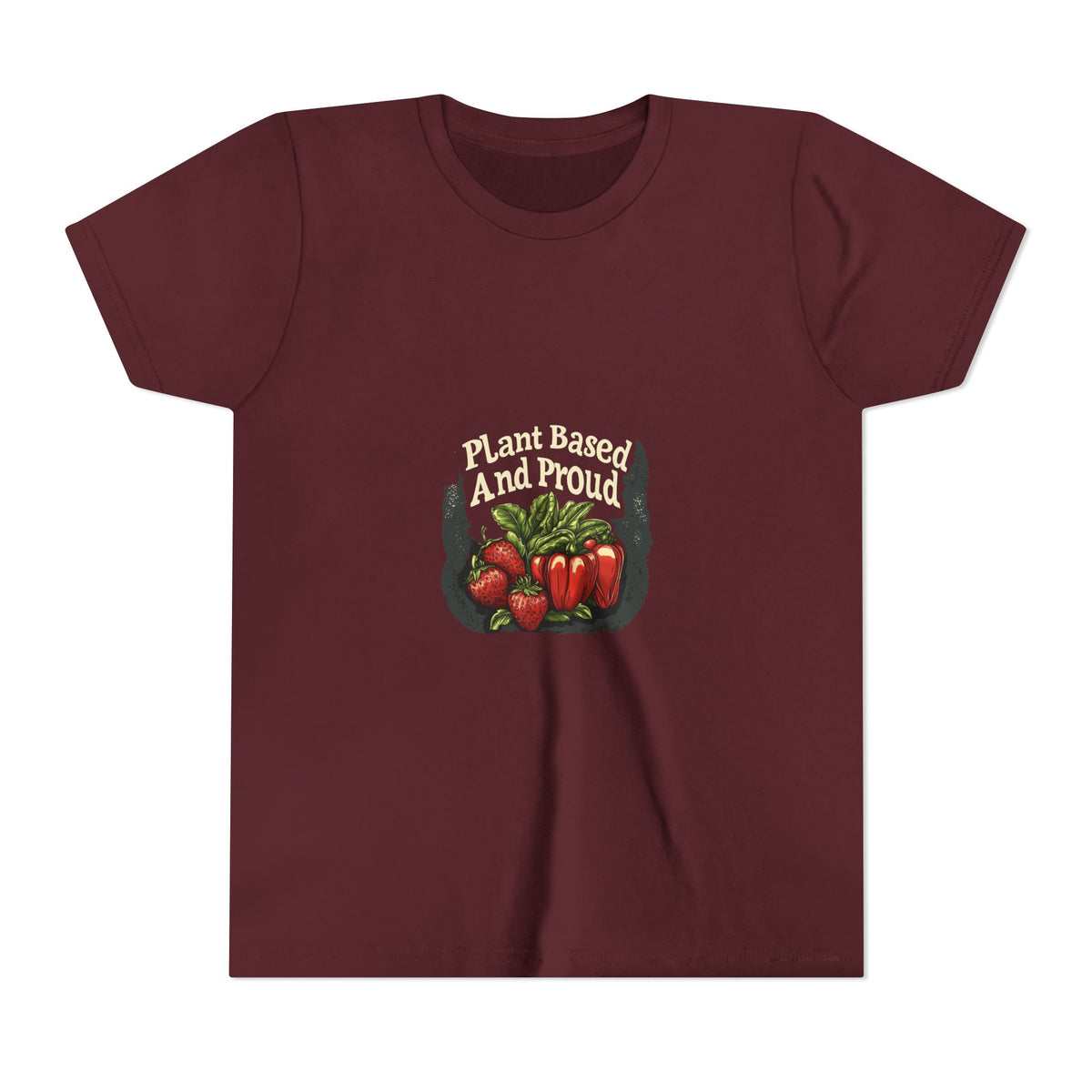 Plant Based And Proud 4 Kids Tee | Youth Plant Lover Shirt