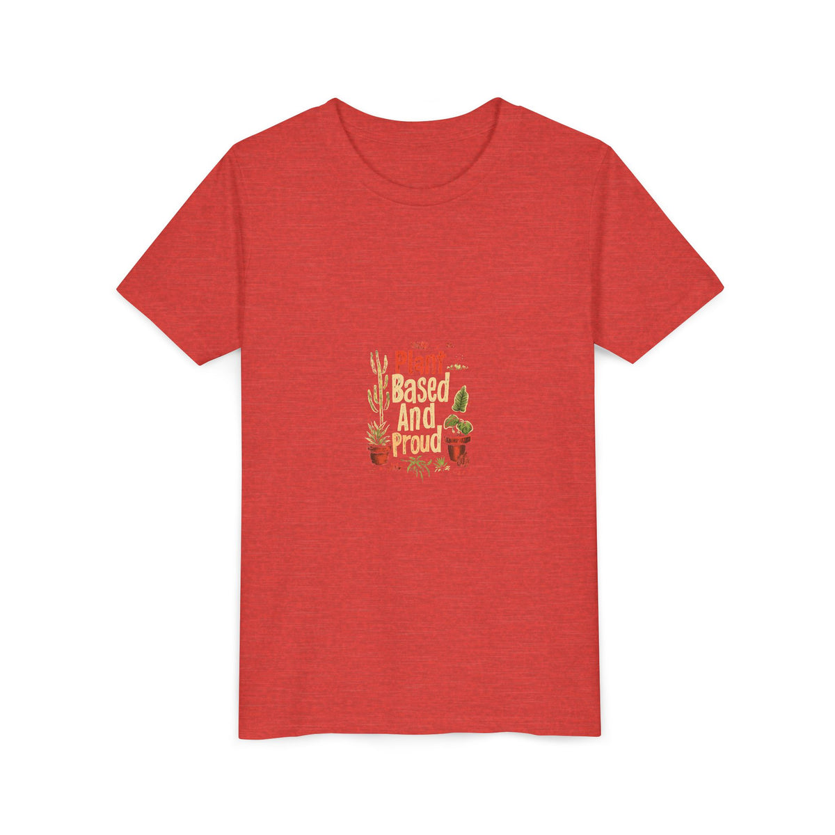 Plant Based And Proud 3 Kids Tee | Youth Plant Lover Shirt
