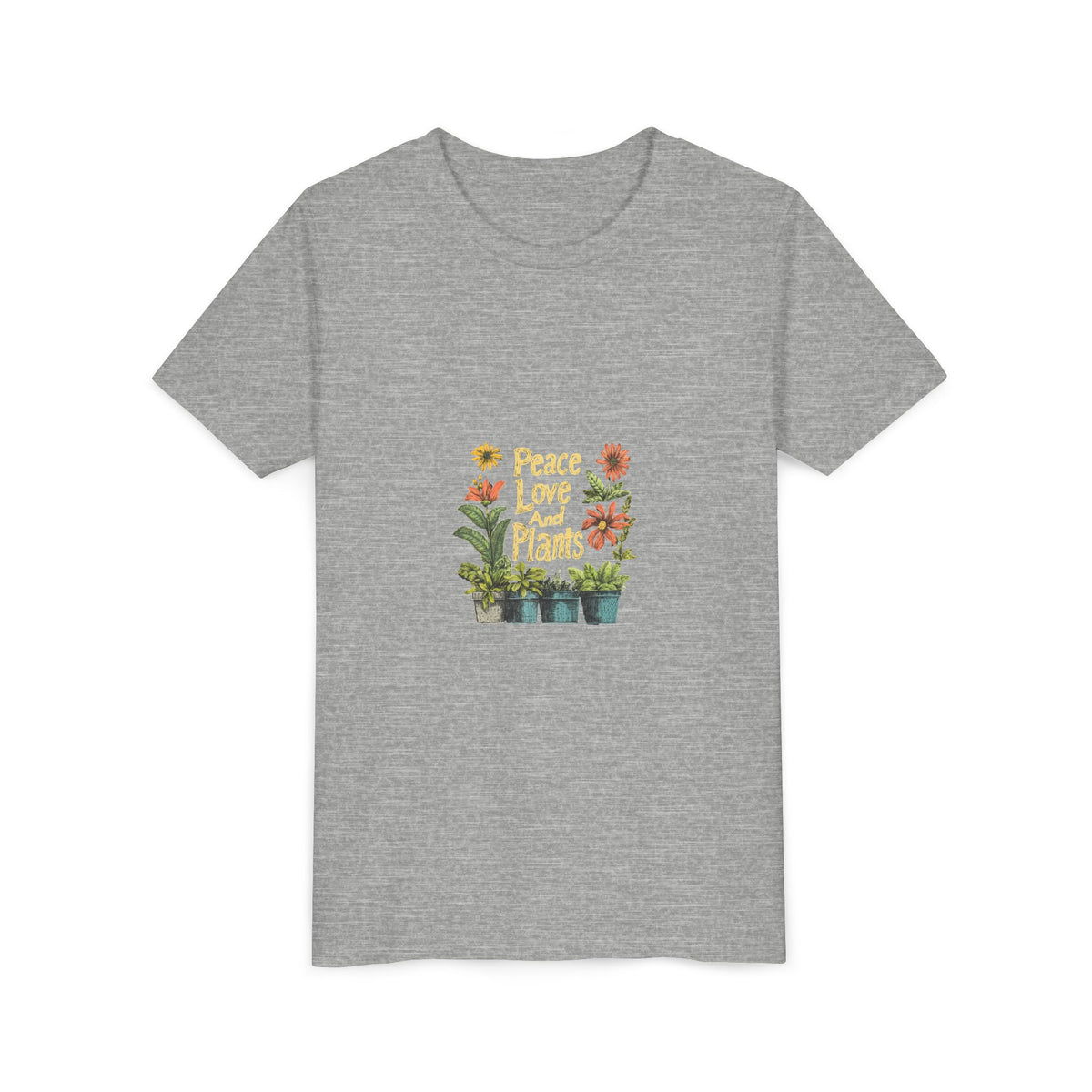 Peace Love And Plants 3 Kids Tee | Youth Plant Lover Shirt