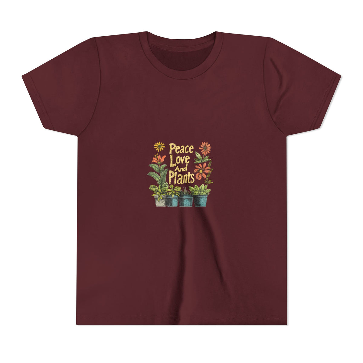 Peace Love And Plants 3 Kids Tee | Youth Plant Lover Shirt