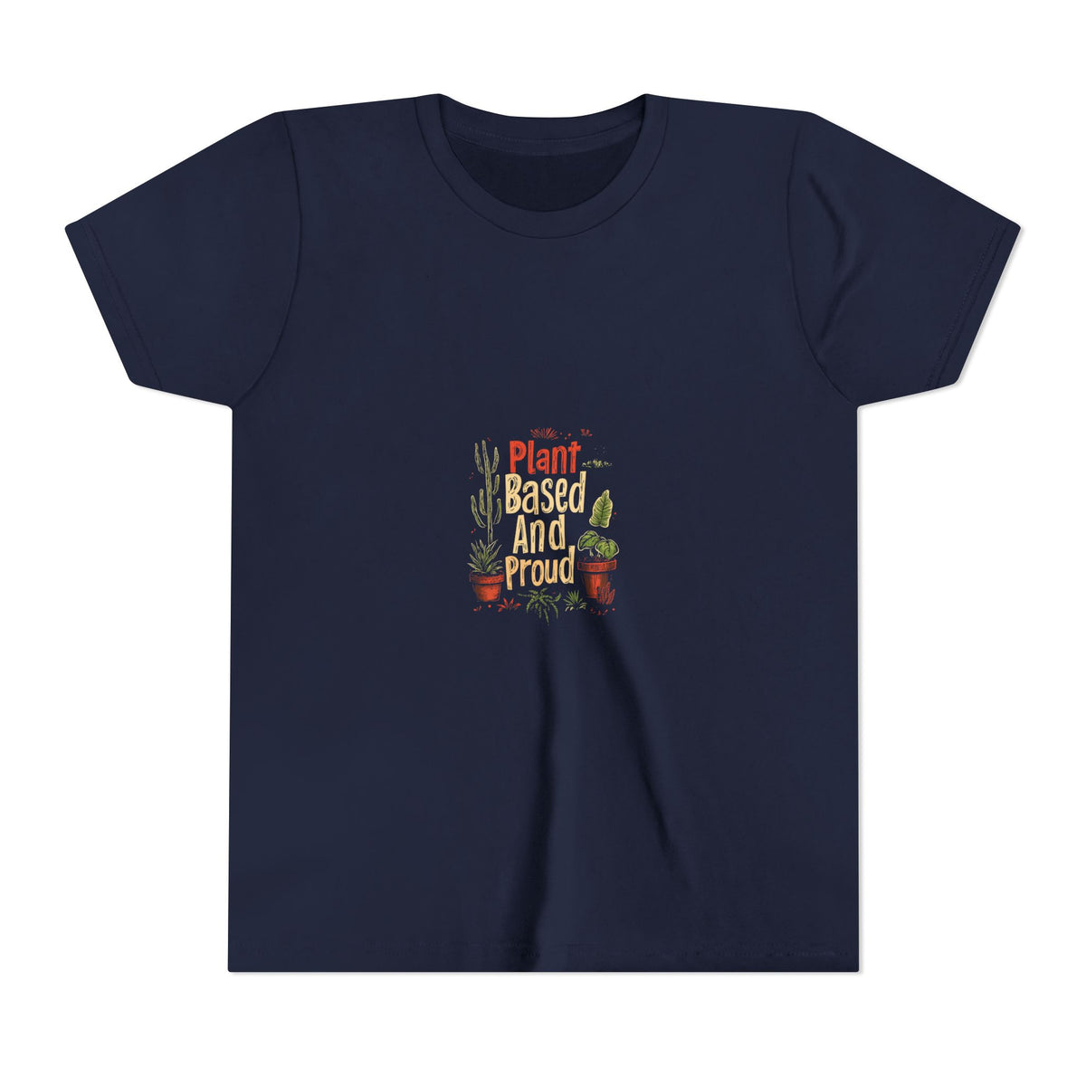 Plant Based And Proud 3 Kids Tee | Youth Plant Lover Shirt