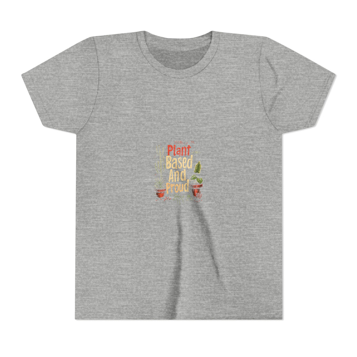 Plant Based And Proud 3 Kids Tee | Youth Plant Lover Shirt