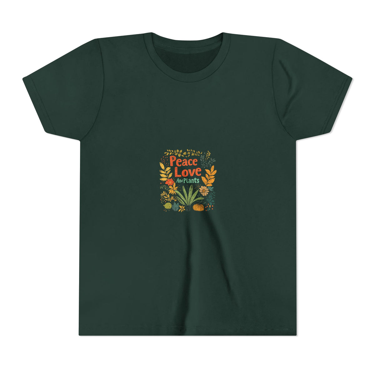 Peace Love And Plants Kids Tee | Youth Plant Lover Shirt