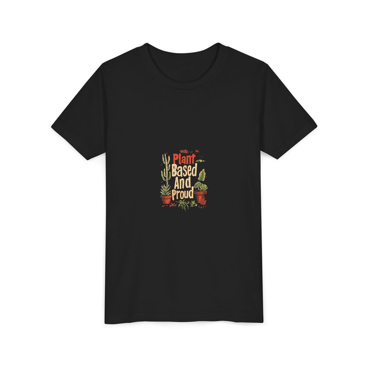Plant Based And Proud 3 Kids Tee | Youth Plant Lover Shirt