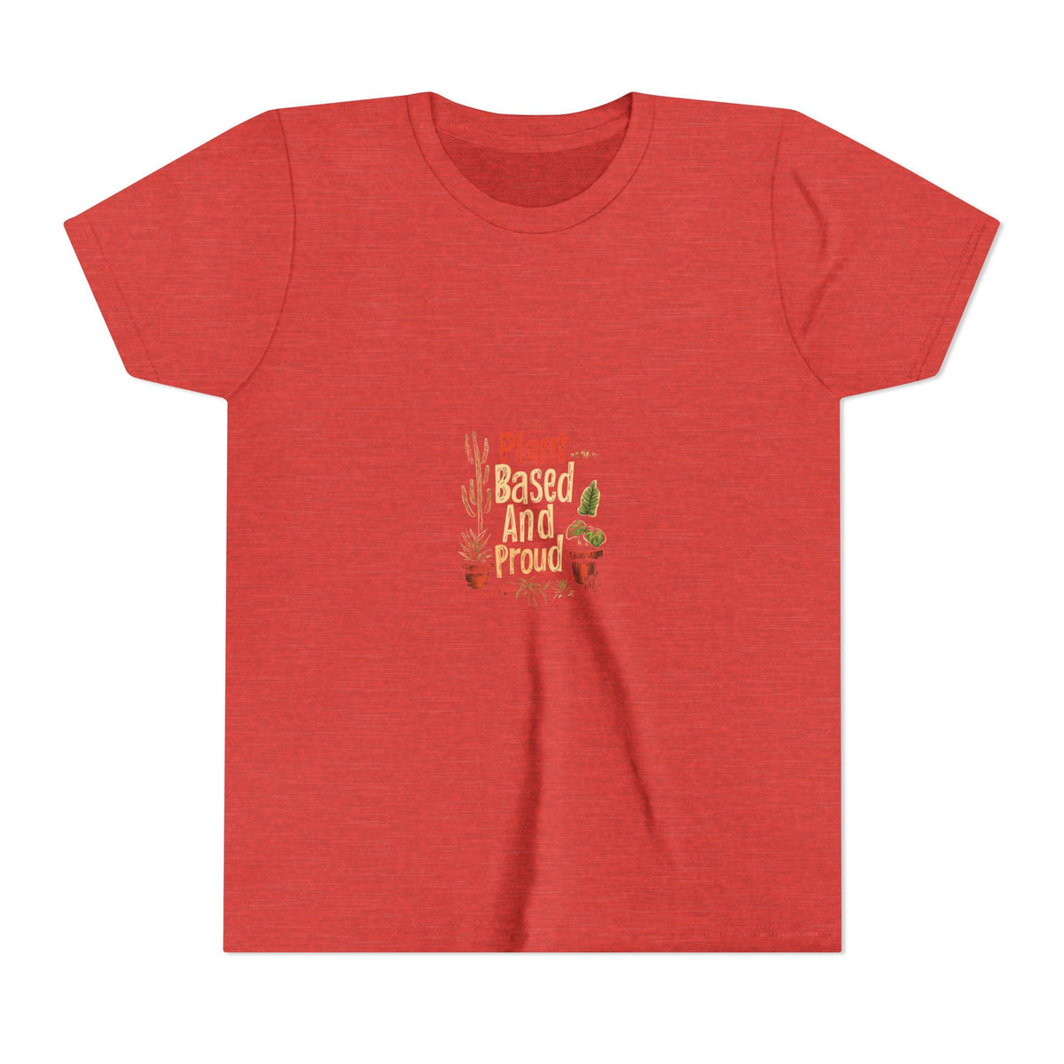 Plant Based And Proud 3 Kids Tee | Youth Plant Lover Shirt