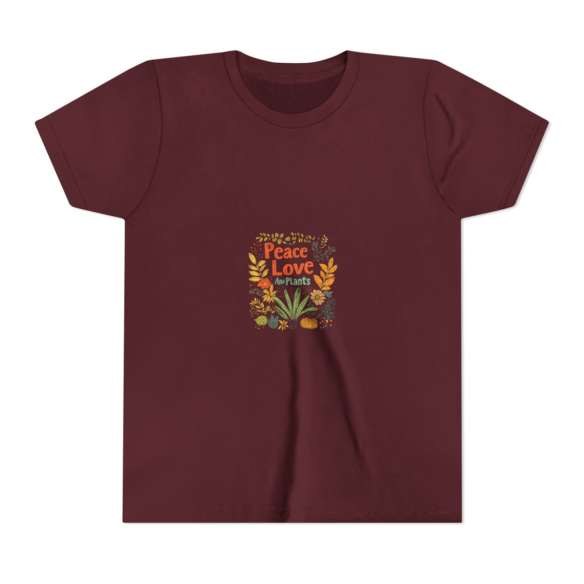 Peace Love And Plants Kids Tee | Youth Plant Lover Shirt