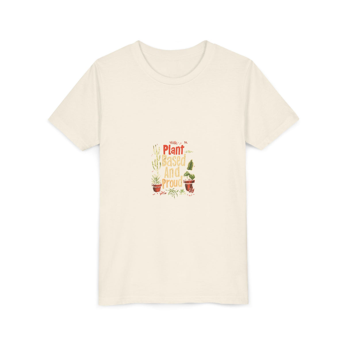 Plant Based And Proud 3 Kids Tee | Youth Plant Lover Shirt