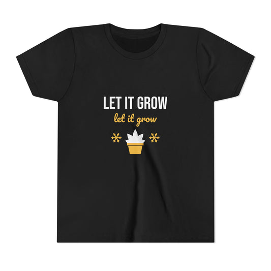 Let It Grow Kids Shirt, Youth Plant Lover Christmas Tee, Little Gardener Holiday Gift, Kids Xmas T-Shirt