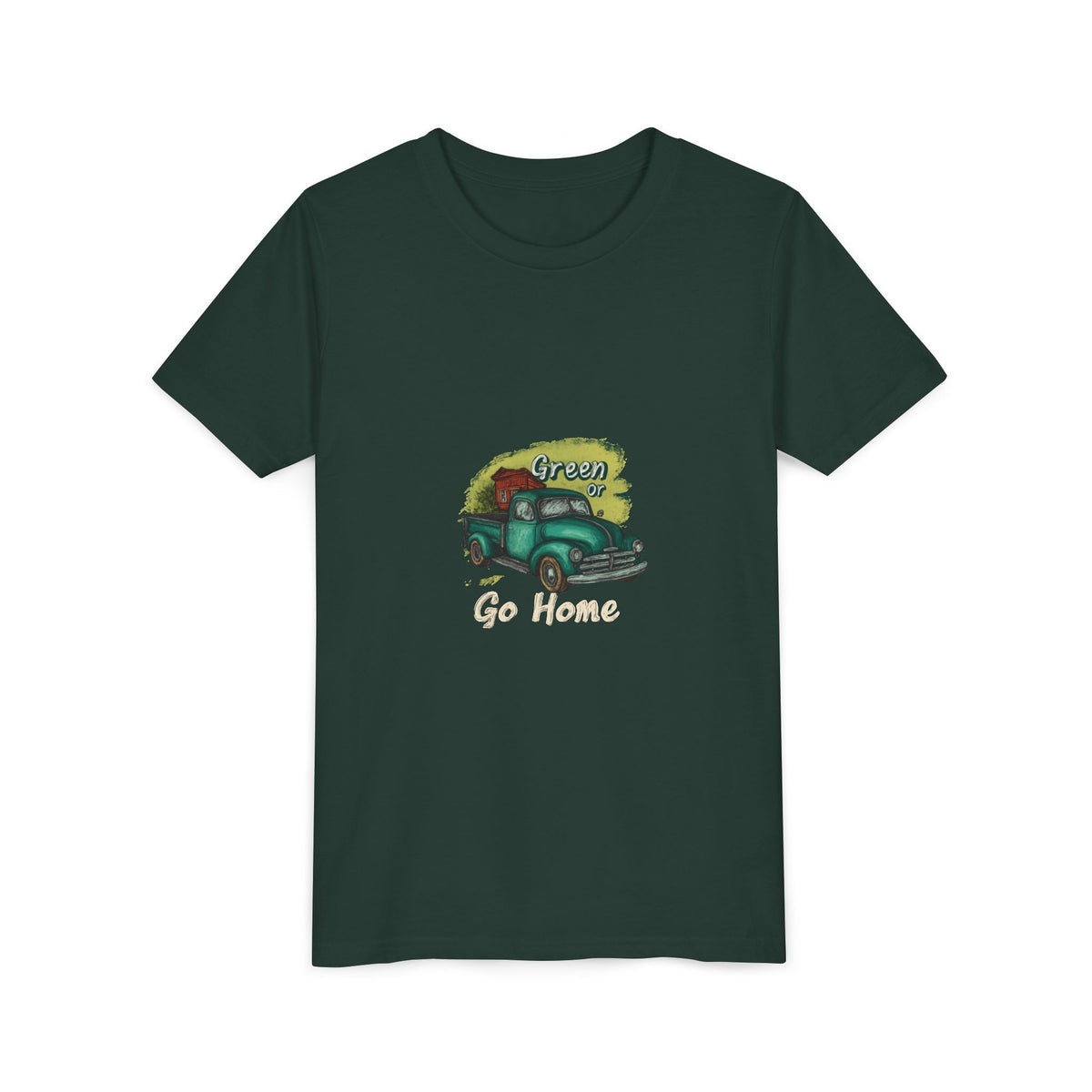 Go Green or Go Home 2 Kids Tee | Youth Plant Lover Shirt