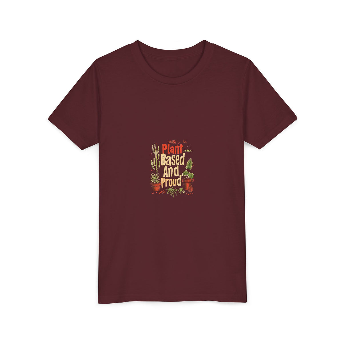 Plant Based And Proud 3 Kids Tee | Youth Plant Lover Shirt