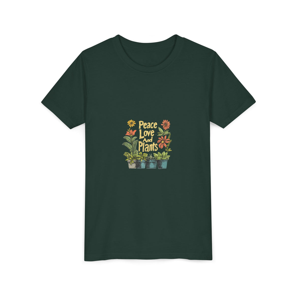Peace Love And Plants 3 Kids Tee | Youth Plant Lover Shirt