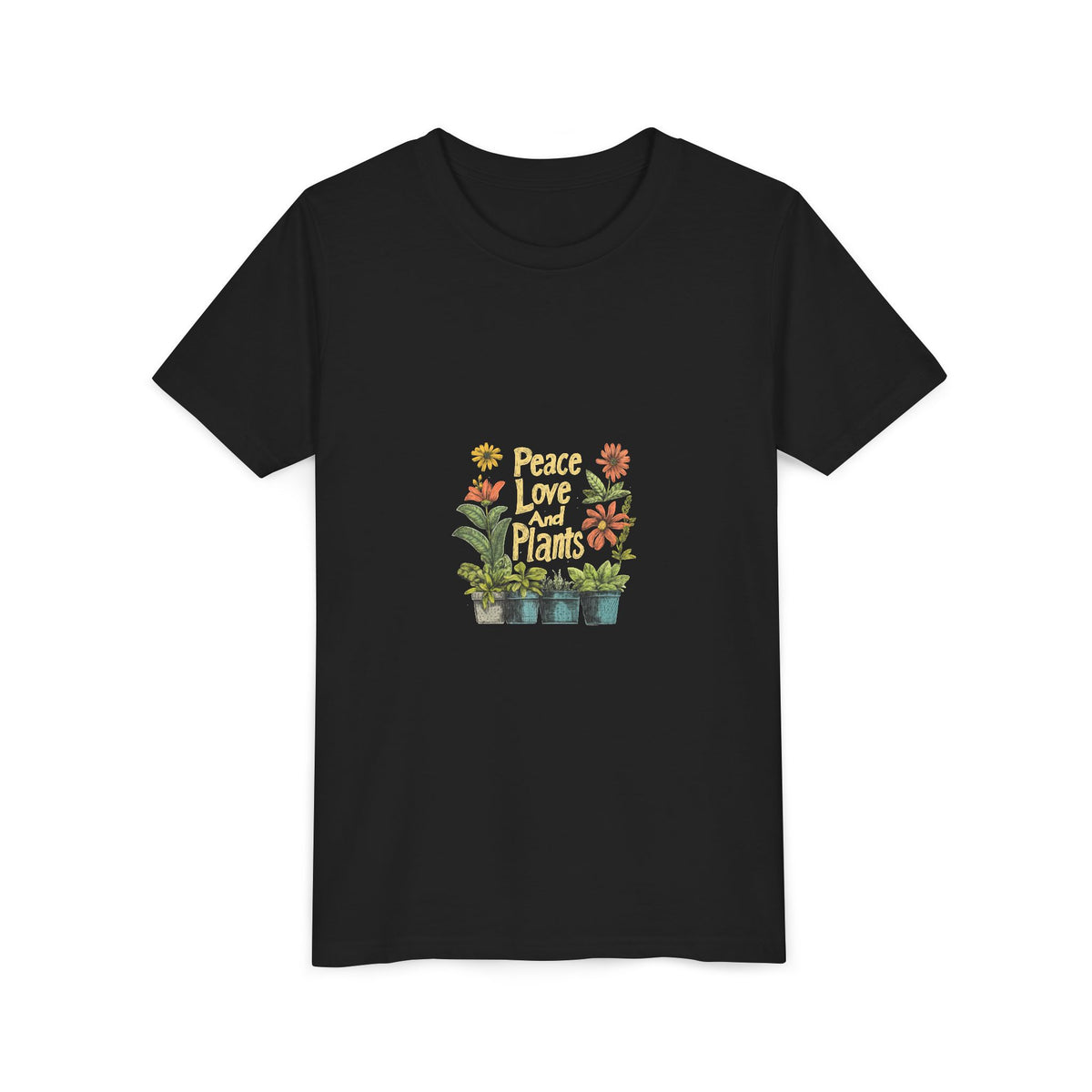 Peace Love And Plants 3 Kids Tee | Youth Plant Lover Shirt