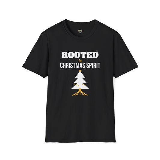 Rooted in Christmas Spirit Shirt, Plant Lover Christmas Gift, Gardener Holiday Tee, Plant Mom Xmas T-Shirt