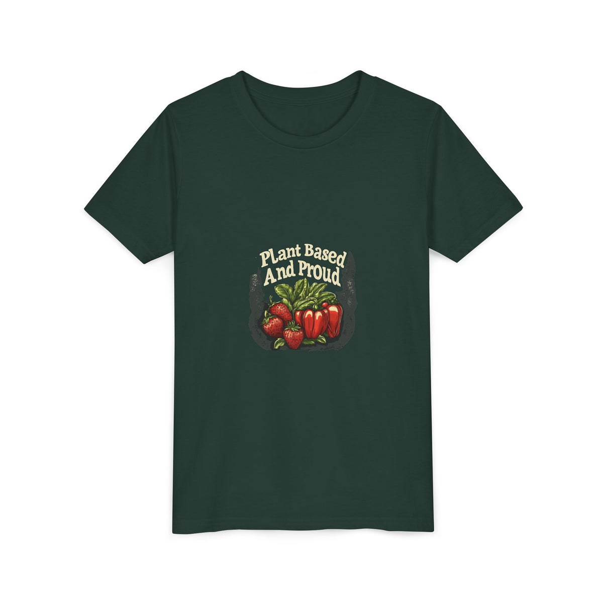 Plant Based And Proud 4 Kids Tee | Youth Plant Lover Shirt