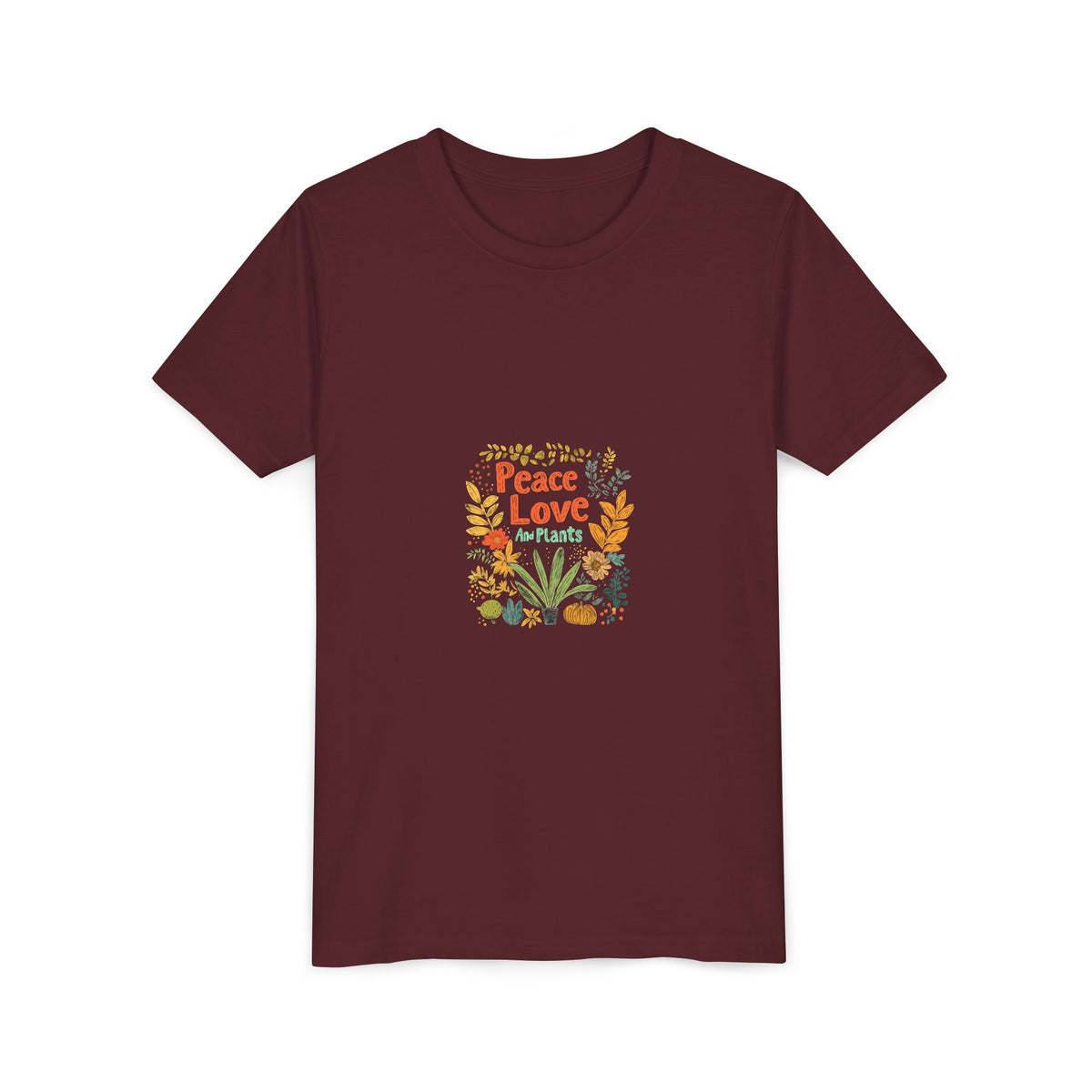 Peace Love And Plants 2 Kids Tee | Youth Plant Lover Shirt