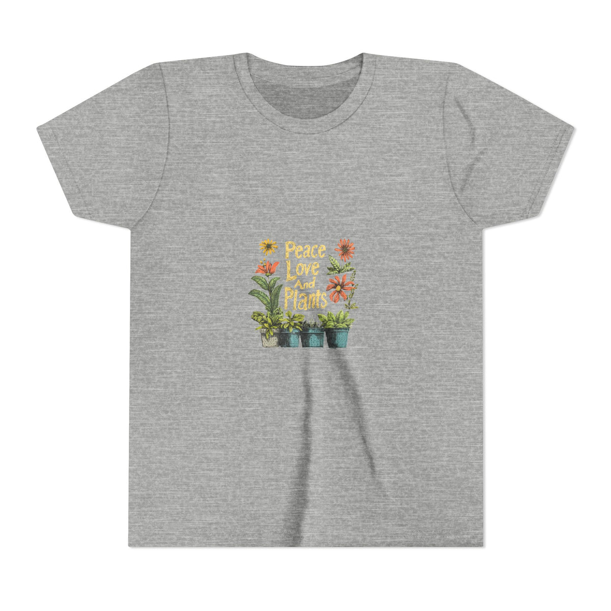 Peace Love And Plants 3 Kids Tee | Youth Plant Lover Shirt