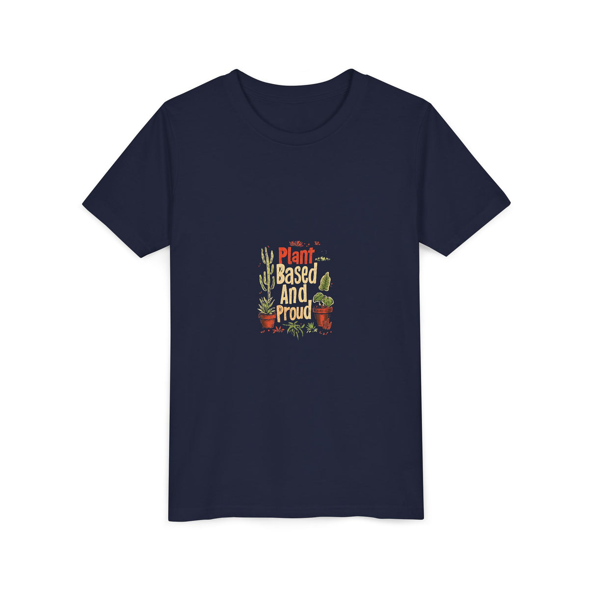 Plant Based And Proud 3 Kids Tee | Youth Plant Lover Shirt