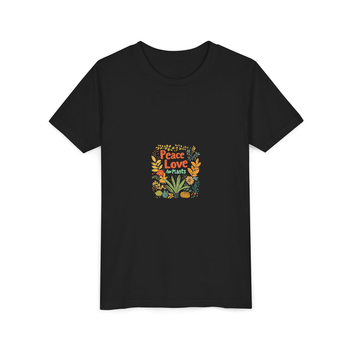 Peace Love And Plants Kids Tee | Youth Plant Lover Shirt