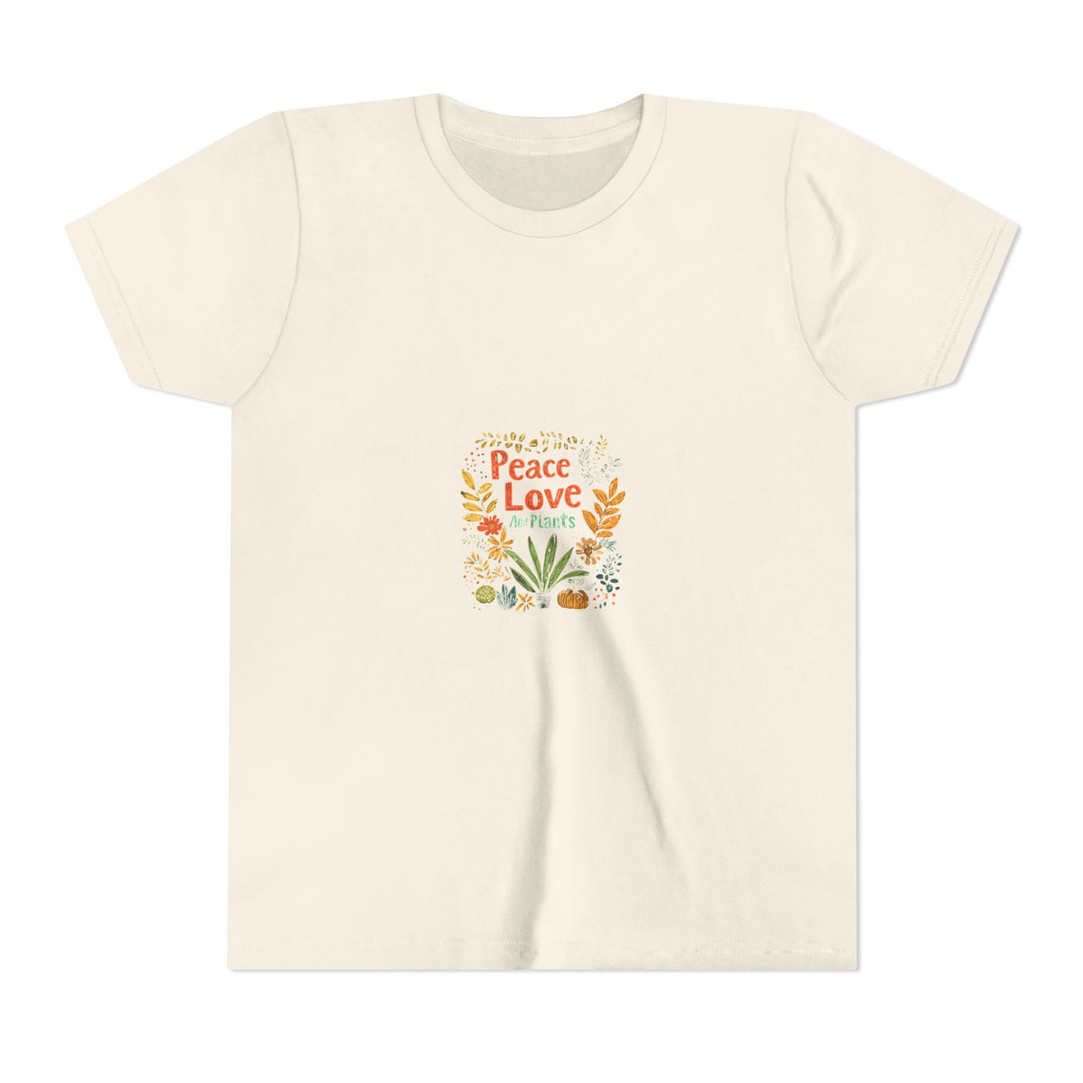Peace Love And Plants Kids Tee | Youth Plant Lover Shirt