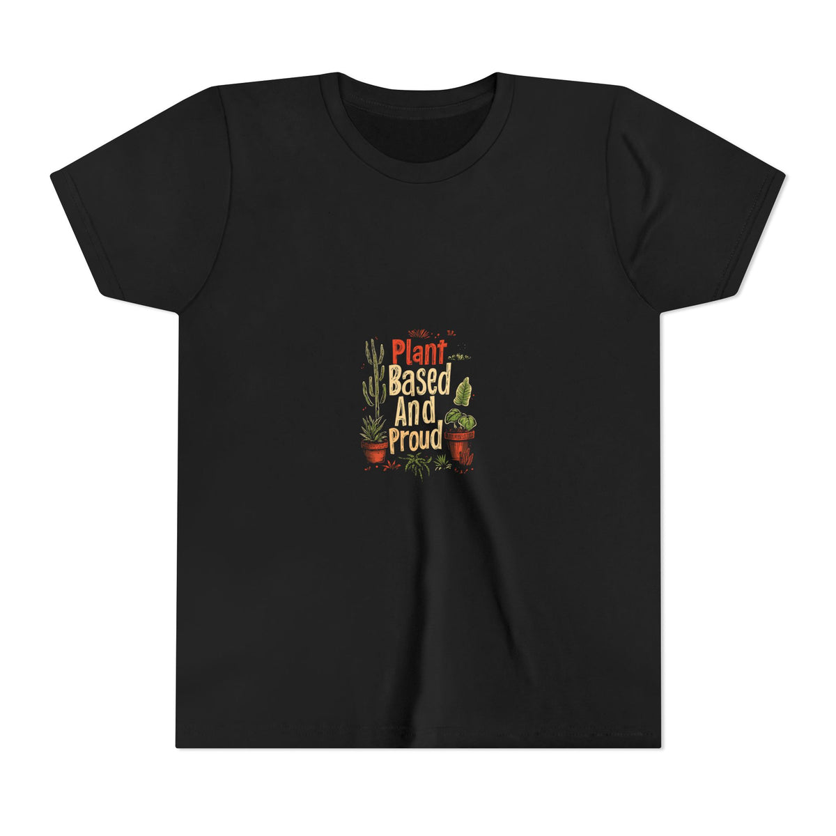 Plant Based And Proud 3 Kids Tee | Youth Plant Lover Shirt