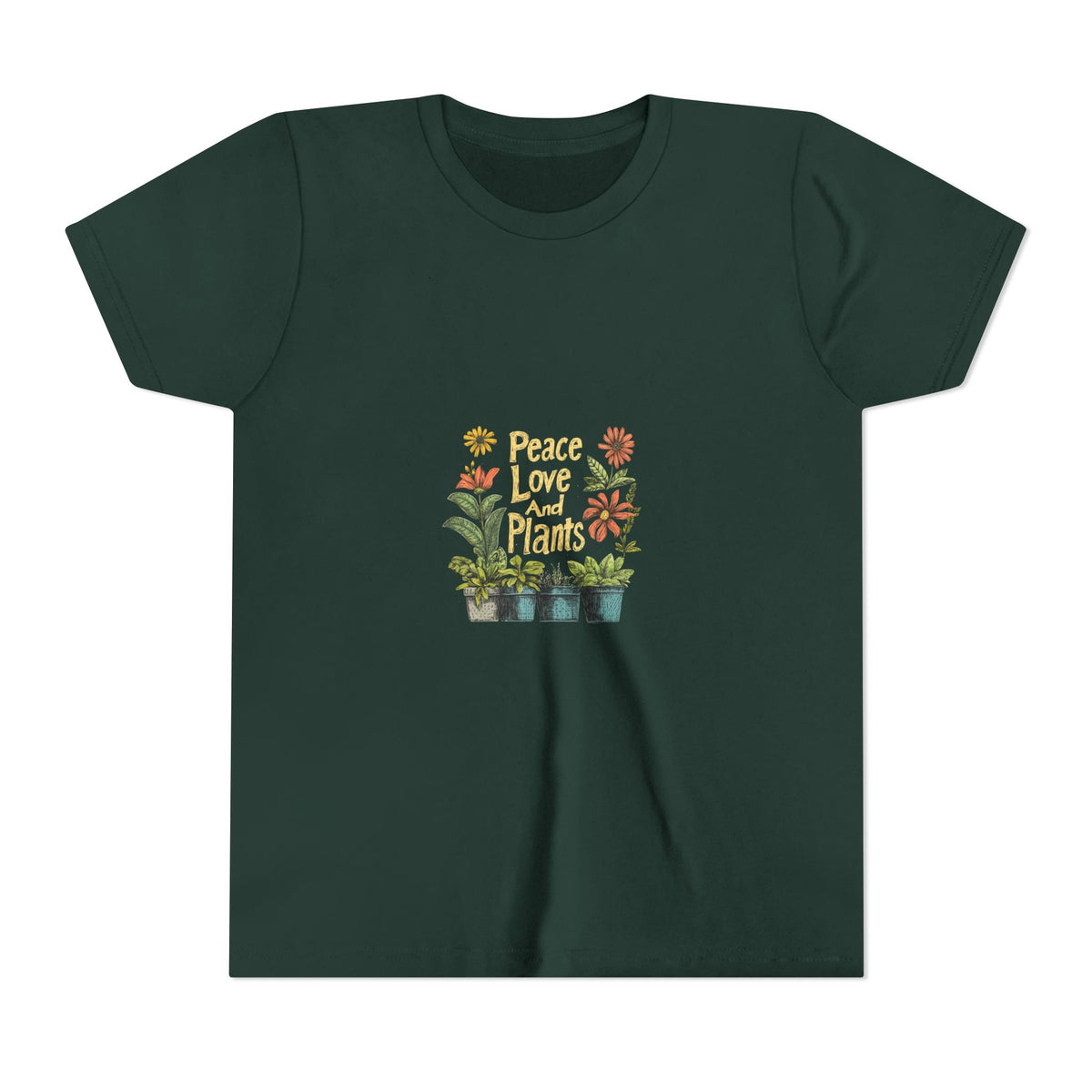 Peace Love And Plants 3 Kids Tee | Youth Plant Lover Shirt