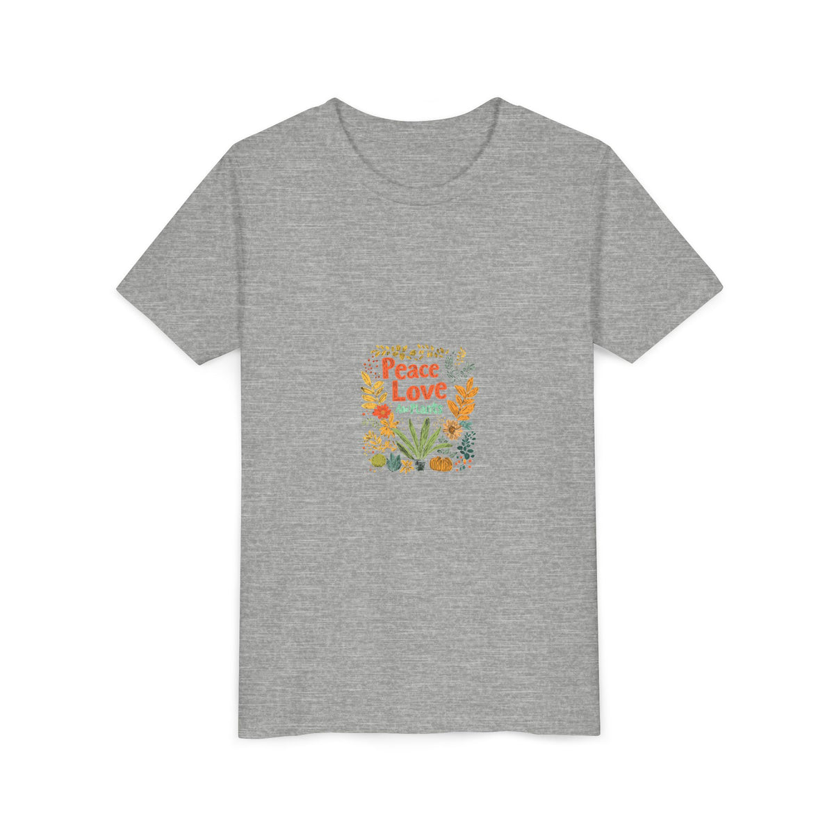 Peace Love And Plants Kids Tee | Youth Plant Lover Shirt