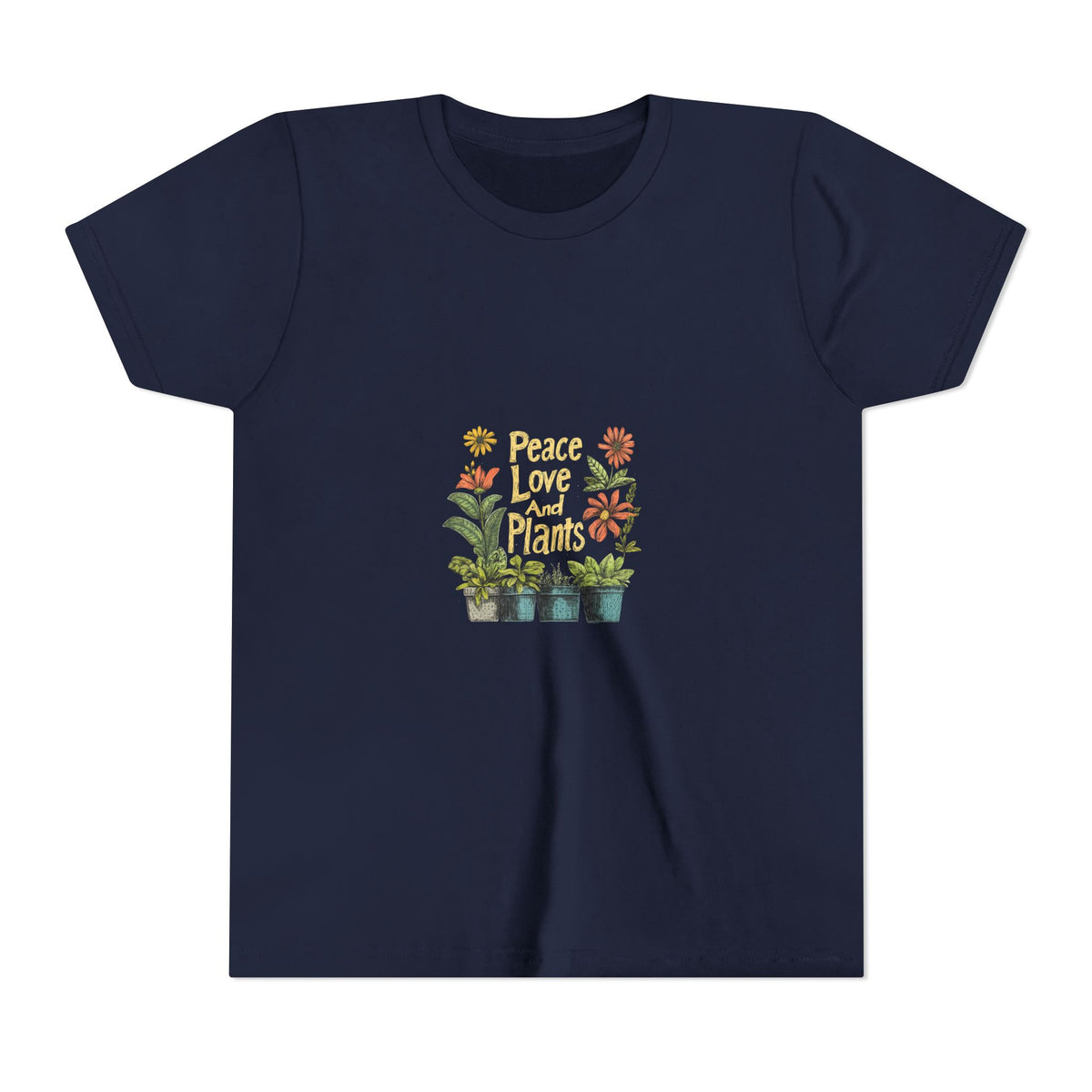 Peace Love And Plants 3 Kids Tee | Youth Plant Lover Shirt