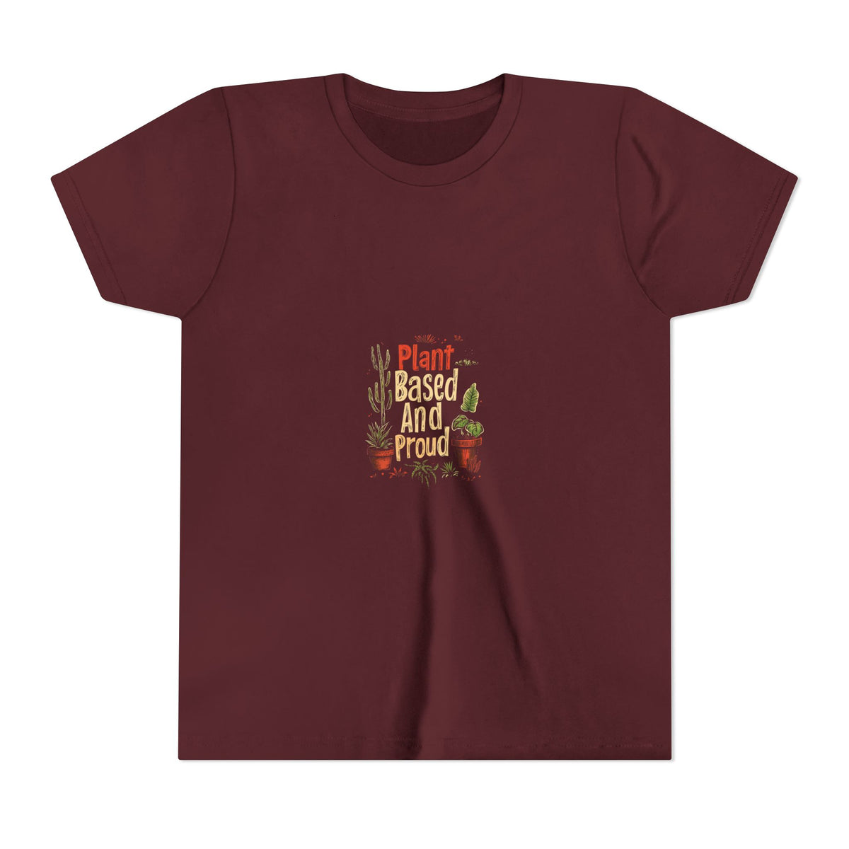 Plant Based And Proud 3 Kids Tee | Youth Plant Lover Shirt