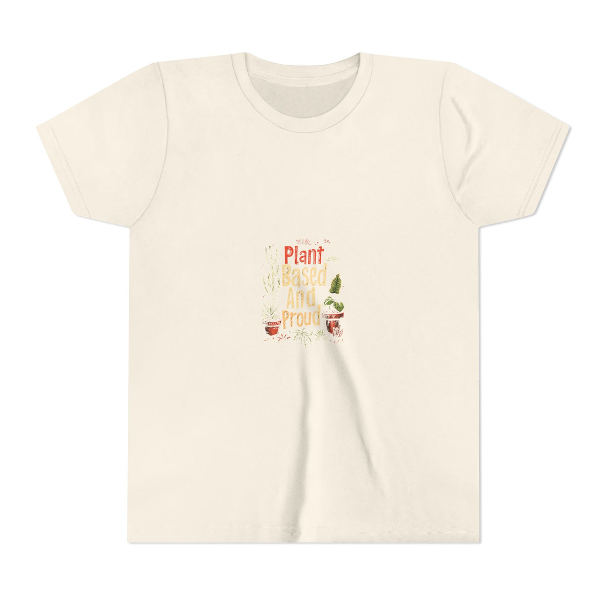 Plant Based And Proud 3 Kids Tee | Youth Plant Lover Shirt