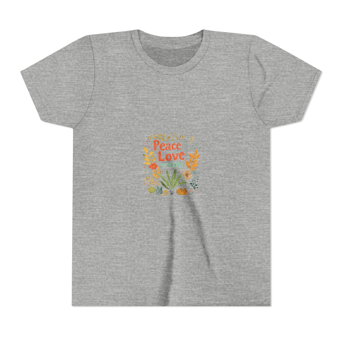 Peace Love And Plants 2 Kids Tee | Youth Plant Lover Shirt