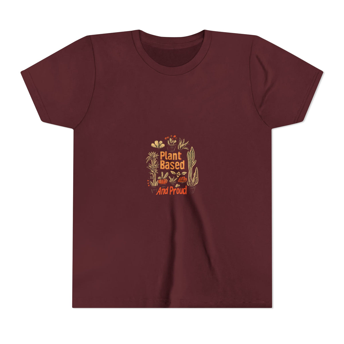 Plant Based And Proud 2 Kids Tee | Youth Plant Lover Shirt