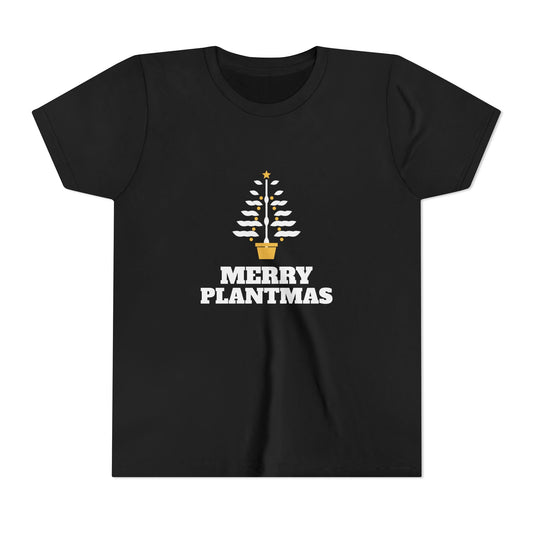 Merry Plantmas Kids Shirt, Youth Plant Lover Christmas Tee, Little Gardener Holiday Gift, Kids Xmas T-Shirt