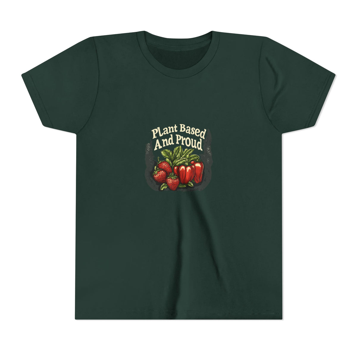 Plant Based and Proud Kids Tee | Youth Plant Lover Shirt