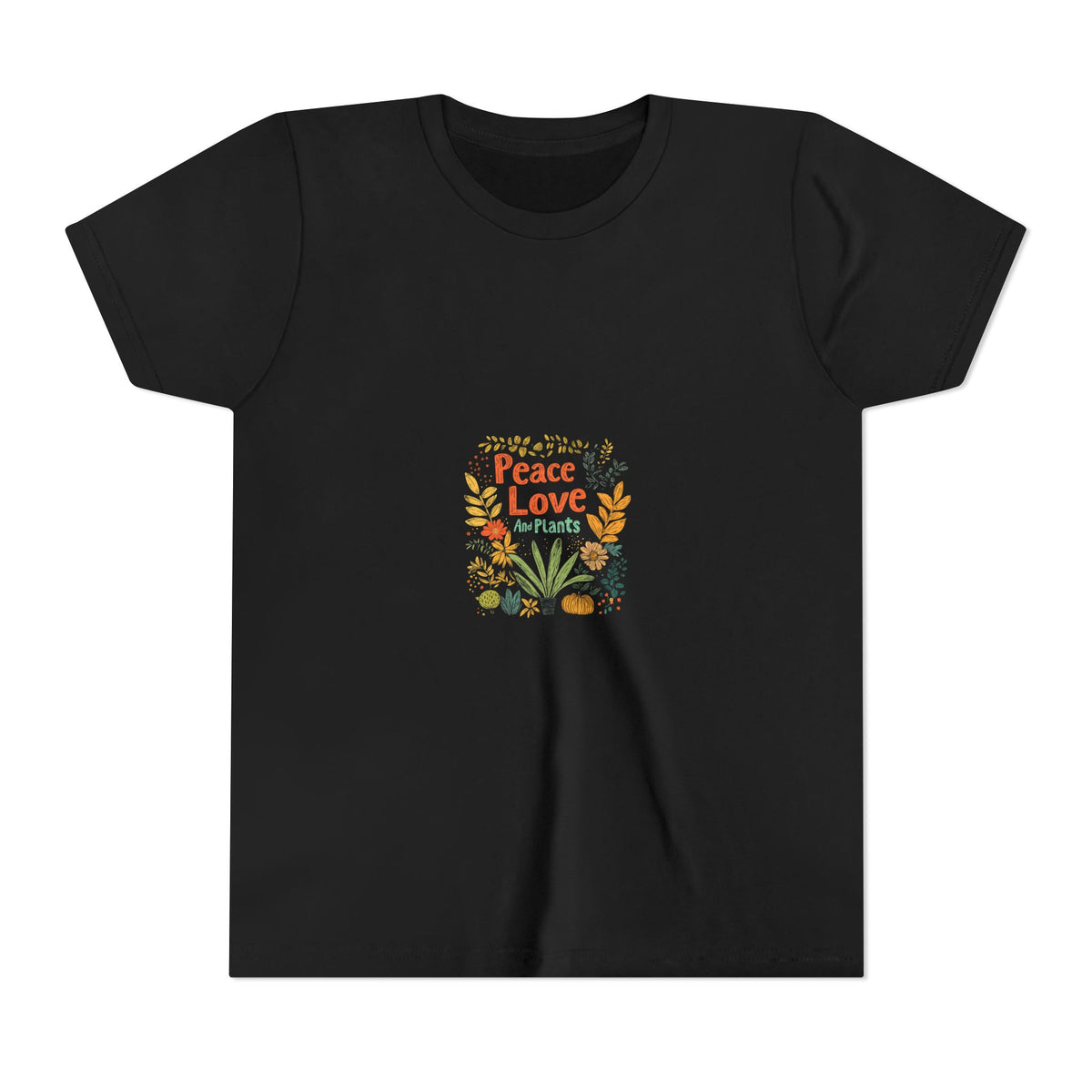 Peace Love And Plants Kids Tee | Youth Plant Lover Shirt