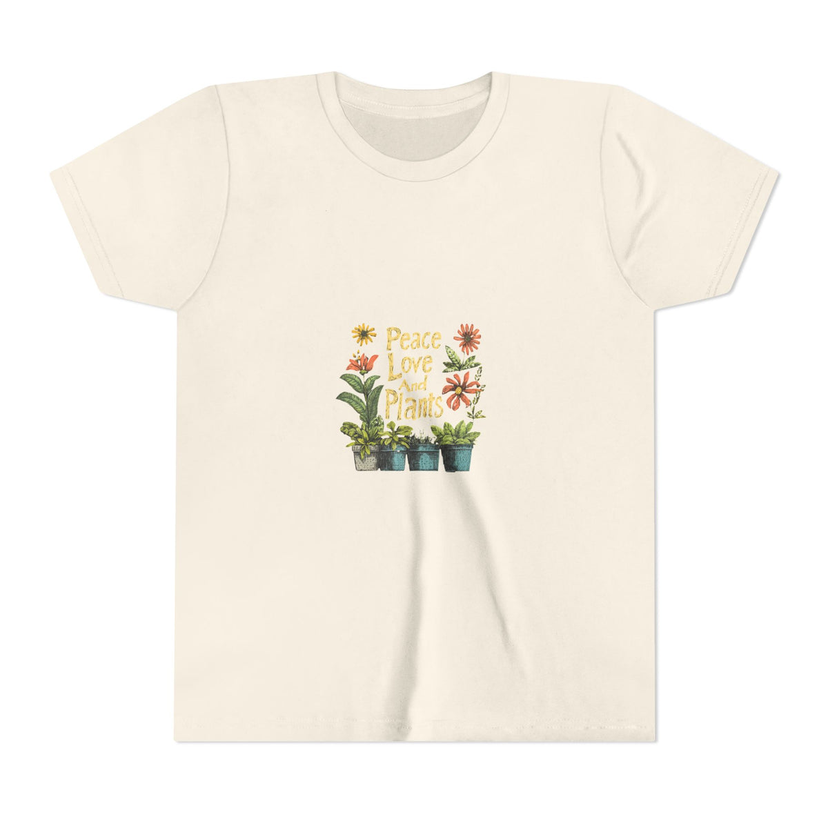 Peace Love And Plants 3 Kids Tee | Youth Plant Lover Shirt