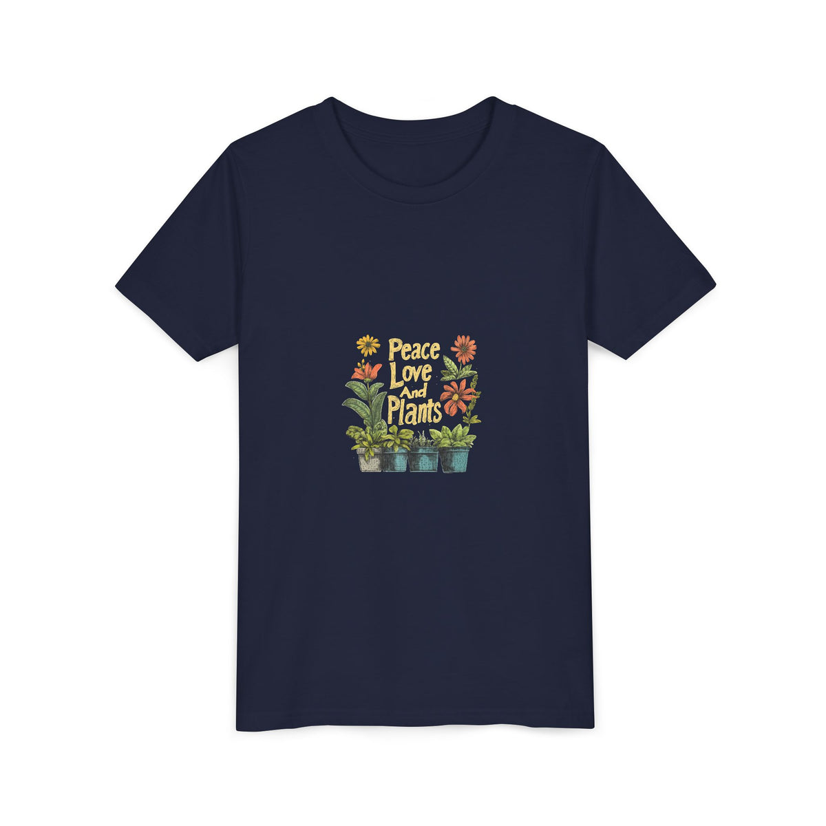Peace Love And Plants 3 Kids Tee | Youth Plant Lover Shirt