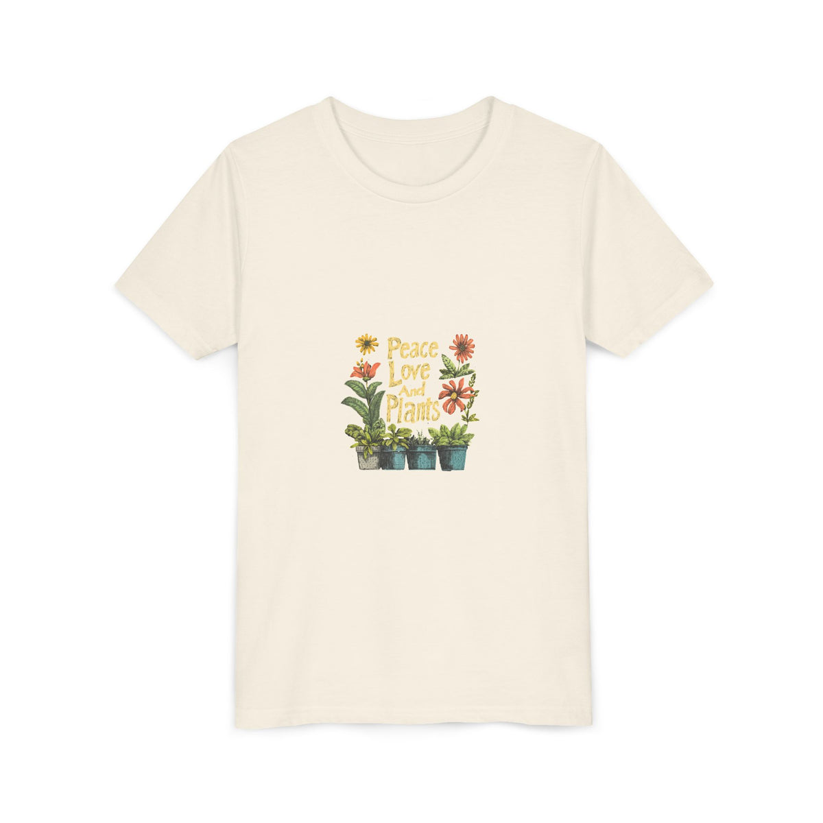 Peace Love And Plants 3 Kids Tee | Youth Plant Lover Shirt